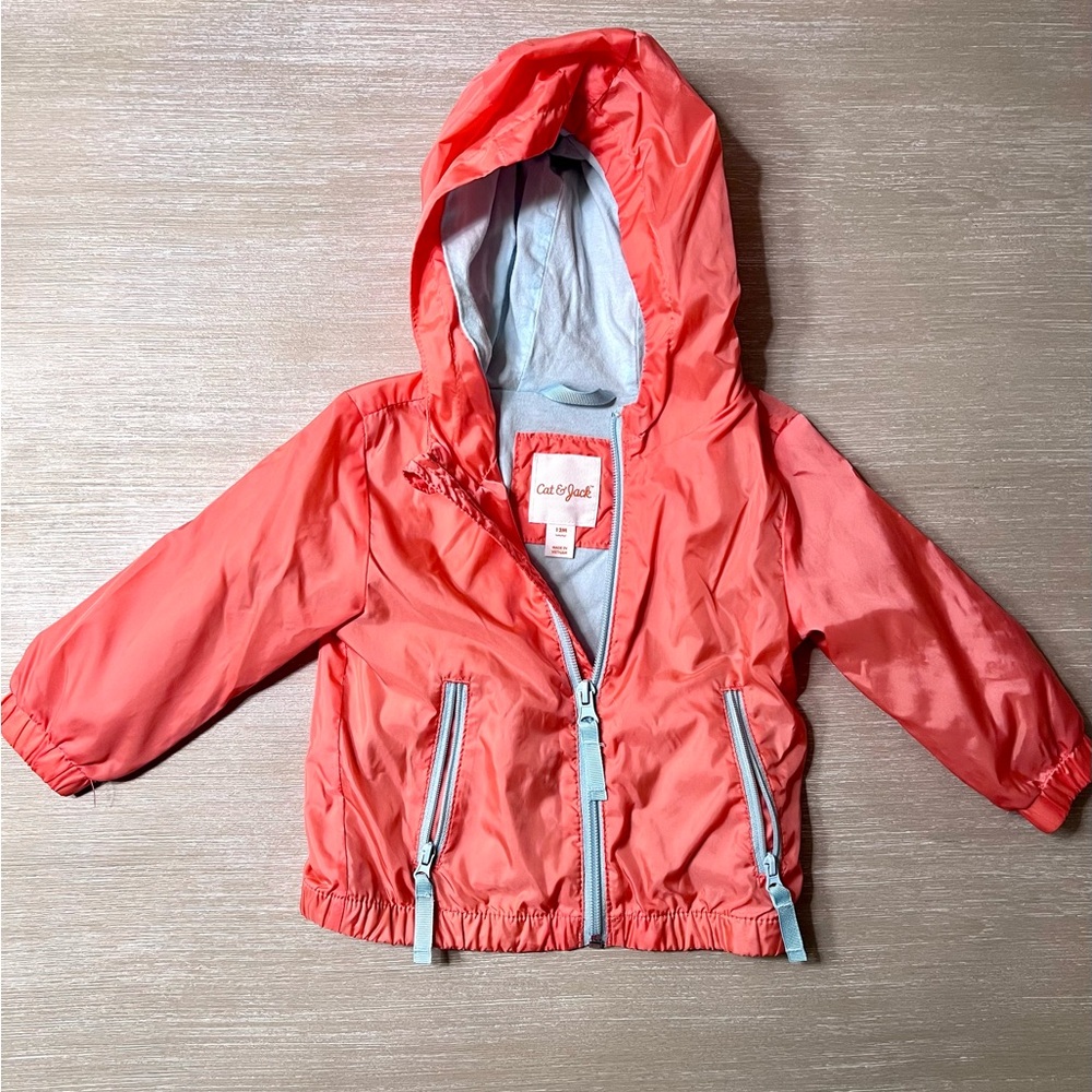 12 month Cat & Jack Coral Raincoat